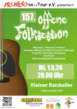 157. Offene Folksession im Kleinen Ratskeller - Eintritt frei (Veranstaltung des Kreuzberg on KulTour e.V.)