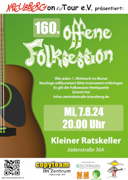 160. Offene Folksession im Kleinen Ratskeller - Eintritt frei (Veranstaltung des Kreuzberg on KulTour e.V.)