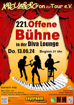 221. Offene Bühne *live* in der Diva Lounge (Veranstaltung des Kreuzberg on KulTour e.V.)