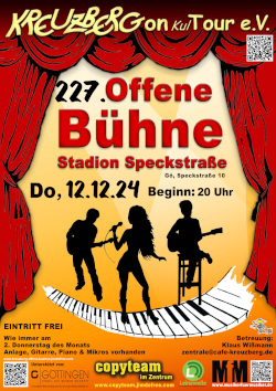 227. Offene Bühne *live* im Stadion an der Speckstraße (Veranstaltung des Kreuzberg on KulTour e.V.)