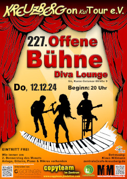 227. Offene Bühne *live* in der Diva Lounge (Veranstaltung des Kreuzberg on KulTour e.V.)