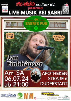 Jan Finkhäuser *live* im Old Sabri's Pub (Veranstaltung des Kreuzberg on KulTour e.V.)