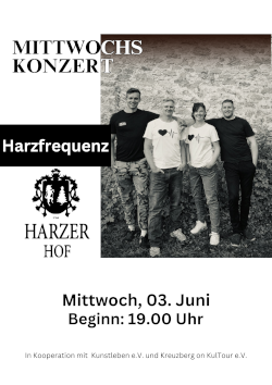Harzfrequenz *live* im Harzer Hof Scharzfeld